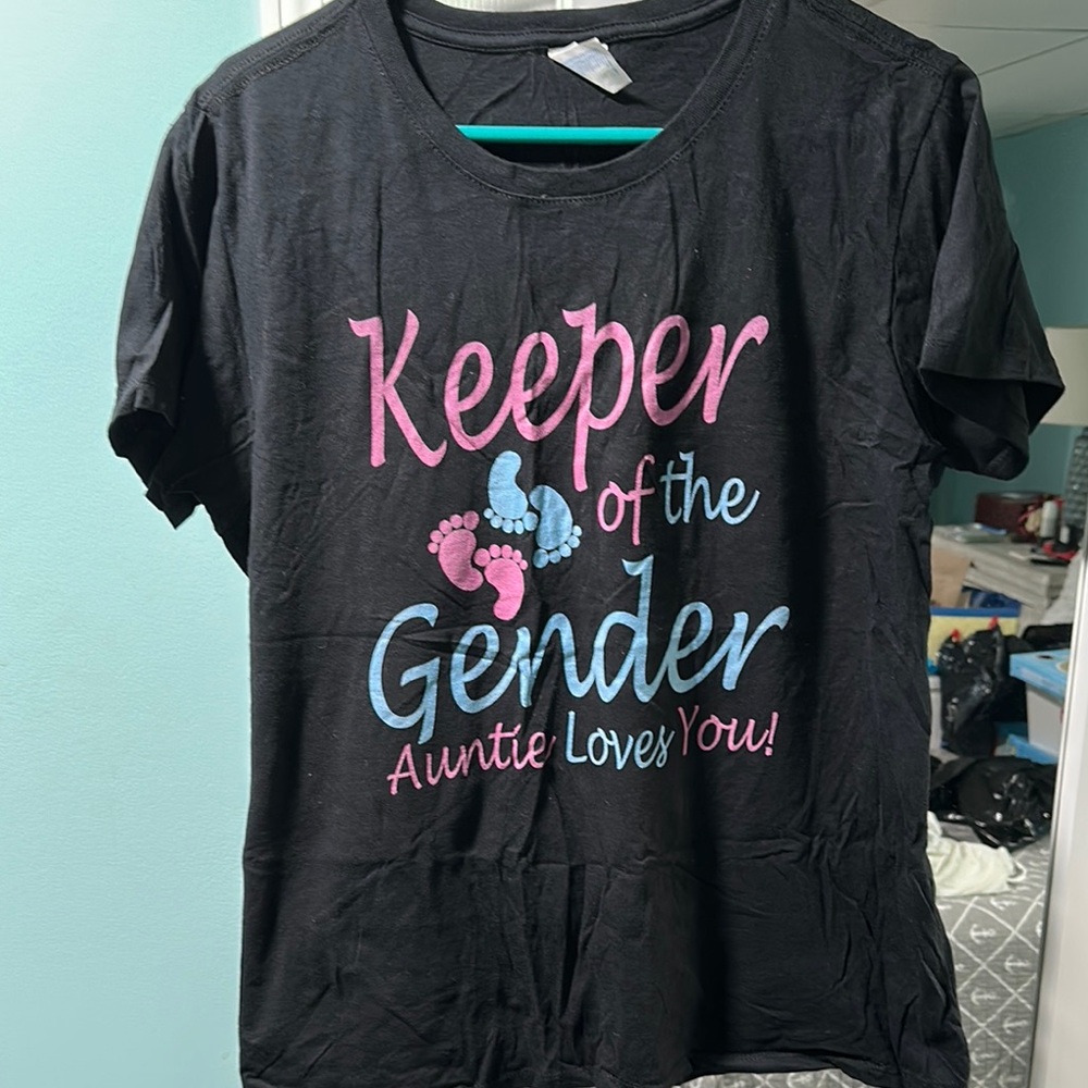 Gender Reveal Black Graphic T-Shirt